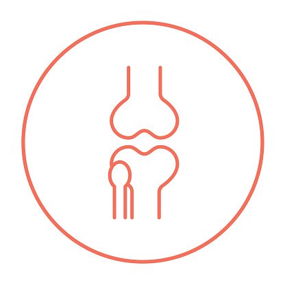 Knee joint line icon Clipart Image.