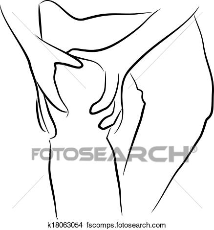 Knee clipart black and white, Knee black and white.