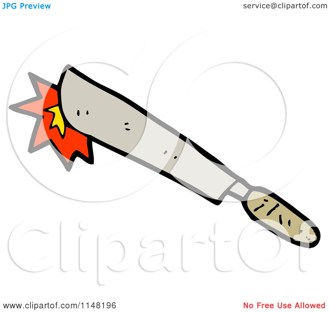 Cartoon of a Knife Making Contact.