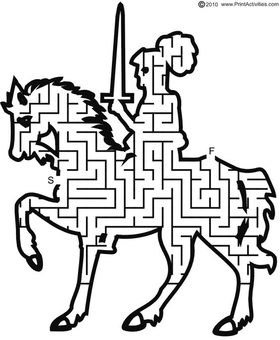Knight on Horse Maze: Go from start to finish..
