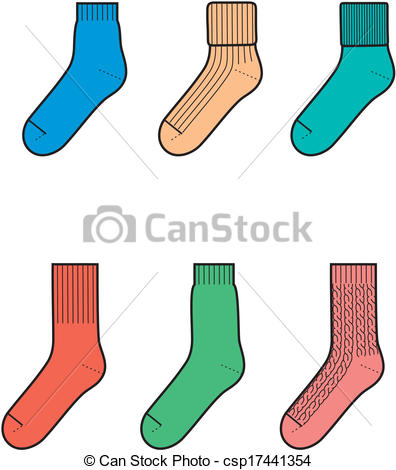 Knitted socks Clipart Vector Graphics. 247 Knitted socks EPS clip.