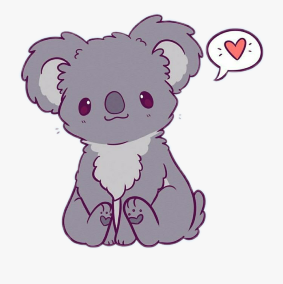 koala #bear #koalabear #grey #happy #cute #kawaii.