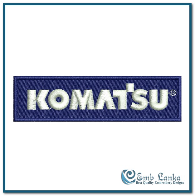 Komatsu Logo Embroidery Design.