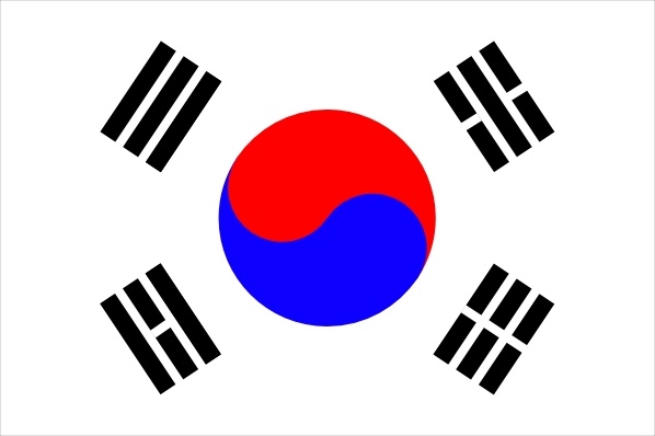Flag Of Korea clip art Free vector in Open office drawing.