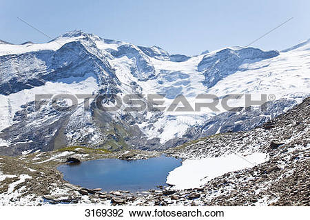 Stock Photo of Small mountain lake in Kaprun Valley, Kaprun.