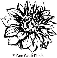 Vector Clip Art of sketch of the wings black and white graphics.