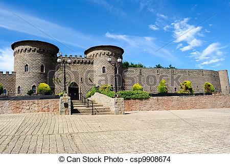 Stock Photo of Kryal castle, outside Ballarat, a medieval style.