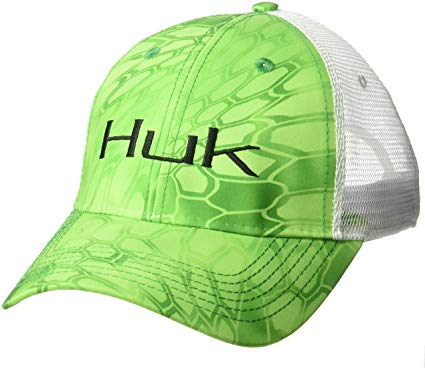 Huk Kryptek Logo Trucker Cap, Kryptek Neon Green, One Size.