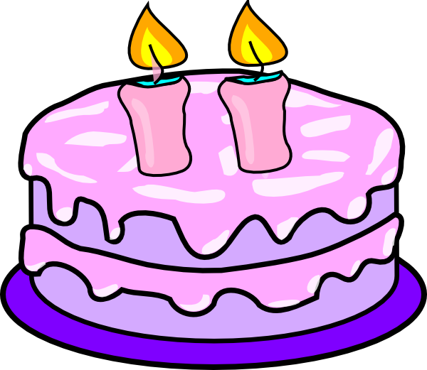 Cake With 2 Candles Clip Art at Clker.com.
