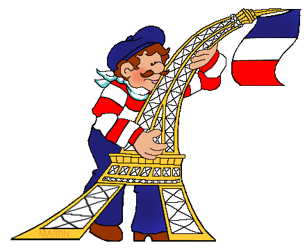 Free Viva la France Clip Art by Phillip Martin, Eiffel Tower.