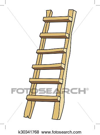 Wooden ladder Clip Art.