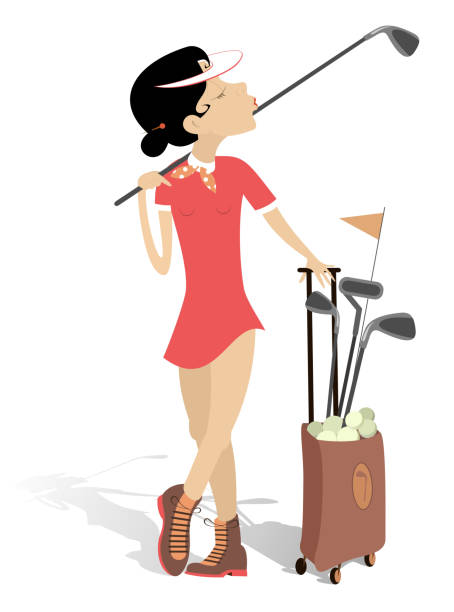 Best Women Golf Illustrations, Royalty.