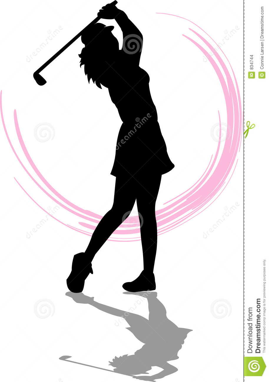 Lady Golfer Silhouette Clip Art ~ Png Lady Golfer Transparent Lady ...