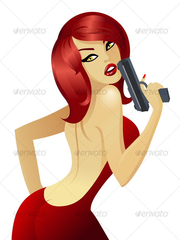 Showing post & media for Female gun cartoon.