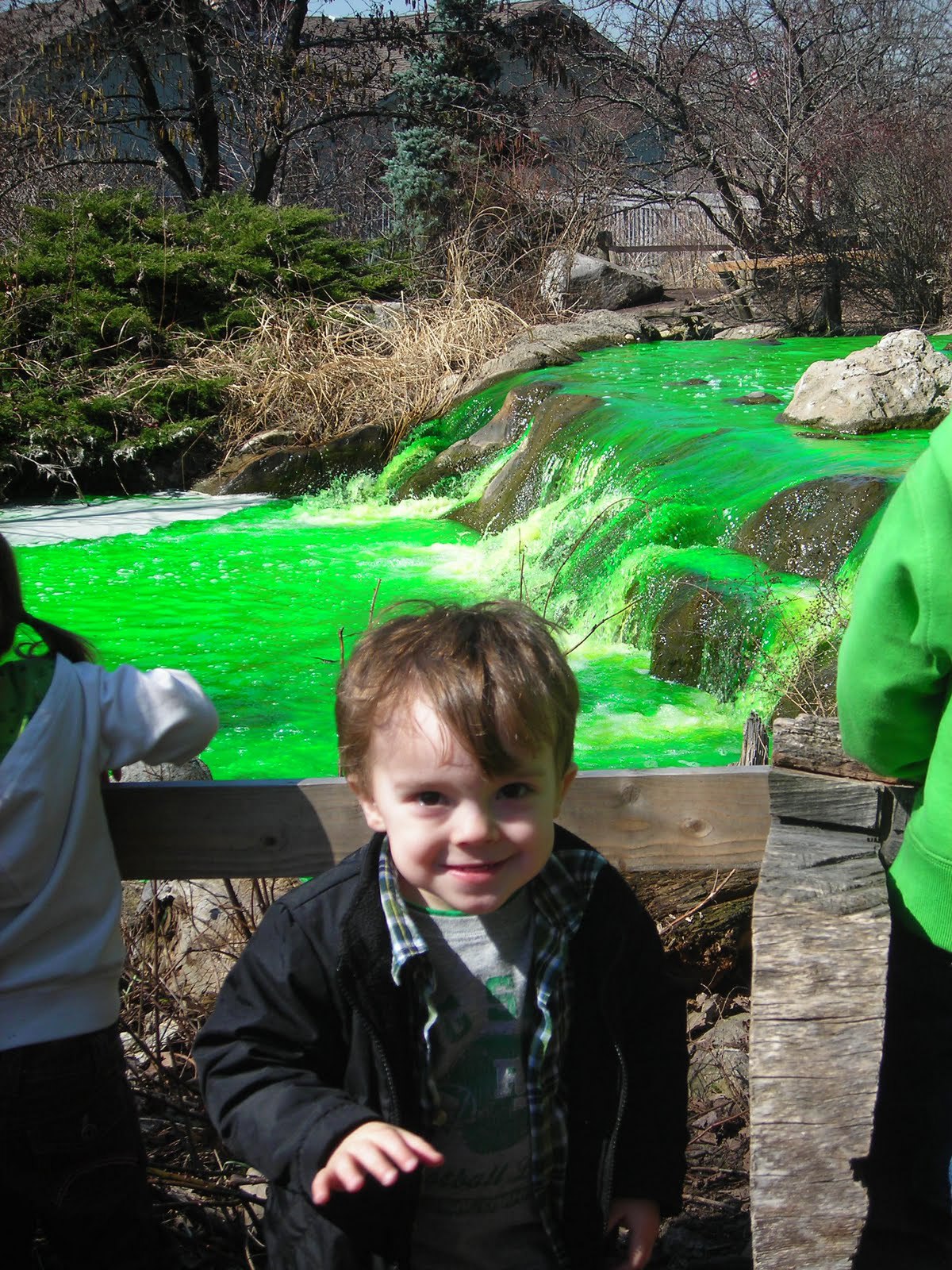 St. Patrick's Waterfall Dyeing at Lake Katherine.