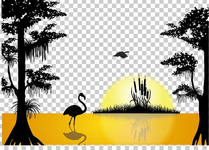 Sunset Lake Silhouette PNG, Clipart, Afterglow, Art, Black.