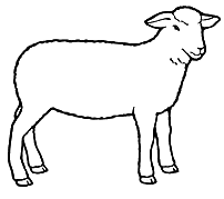 Lamb Clipart Black And White.