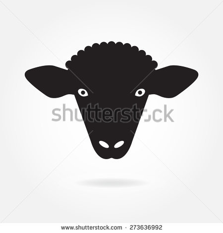 dark sheep head art