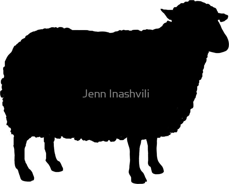 Sheep Silhouette Clip Art.