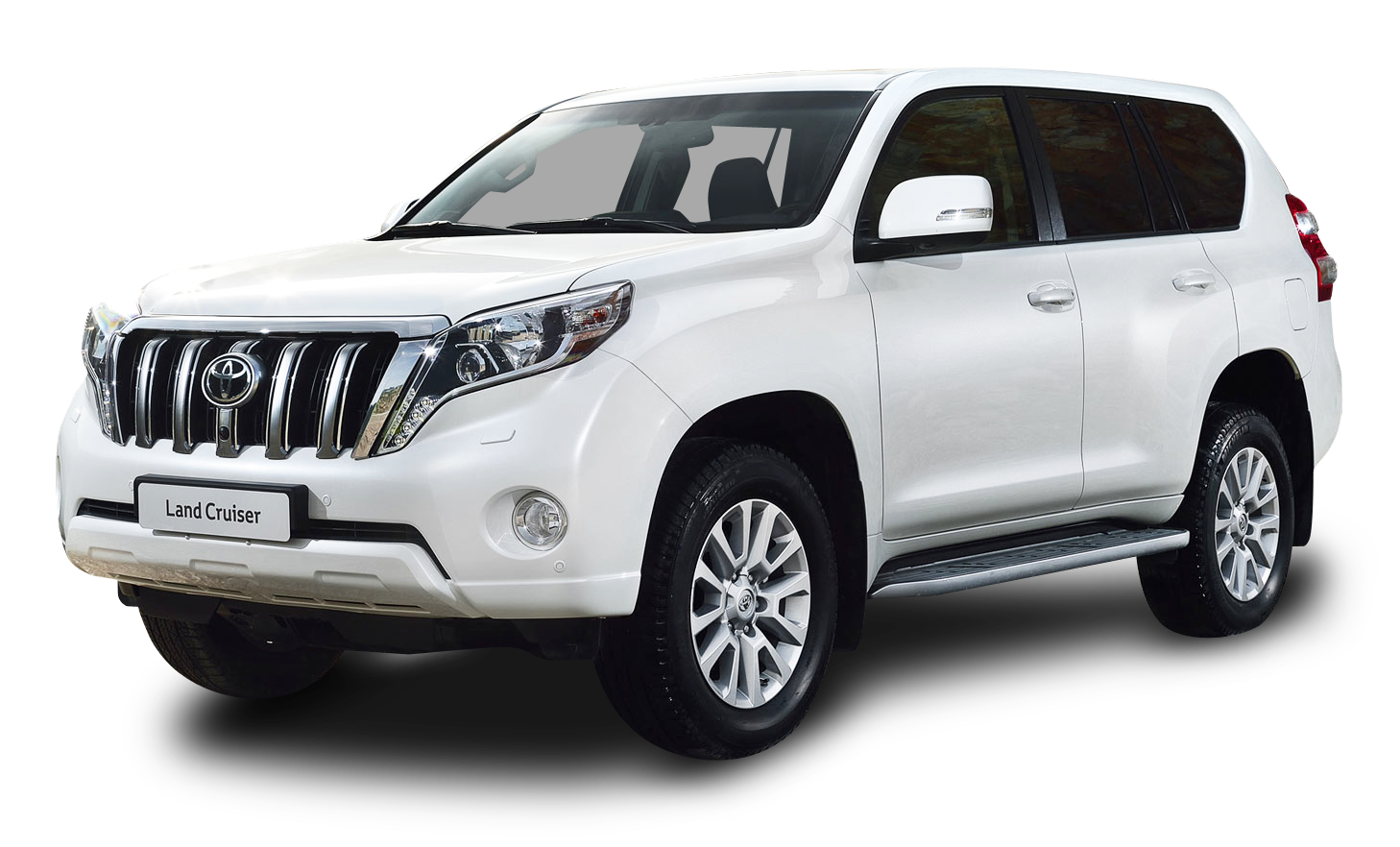 Toyota Land Cruiser White Car PNG Image.