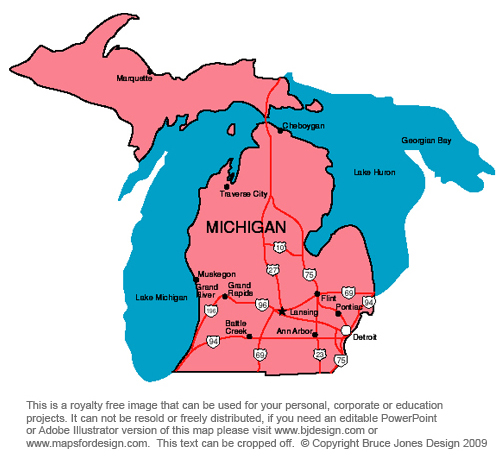 State Of Michigan Clipart.