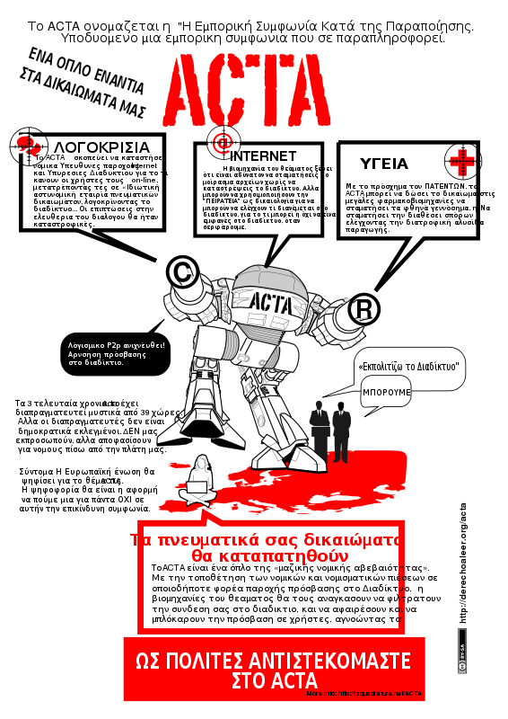Free Clipart: ACTA STOP GREEK.