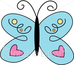 Heart Butterfly Clipart.