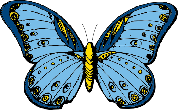 Large Blue Butterfly Clip Art at Clker.com.