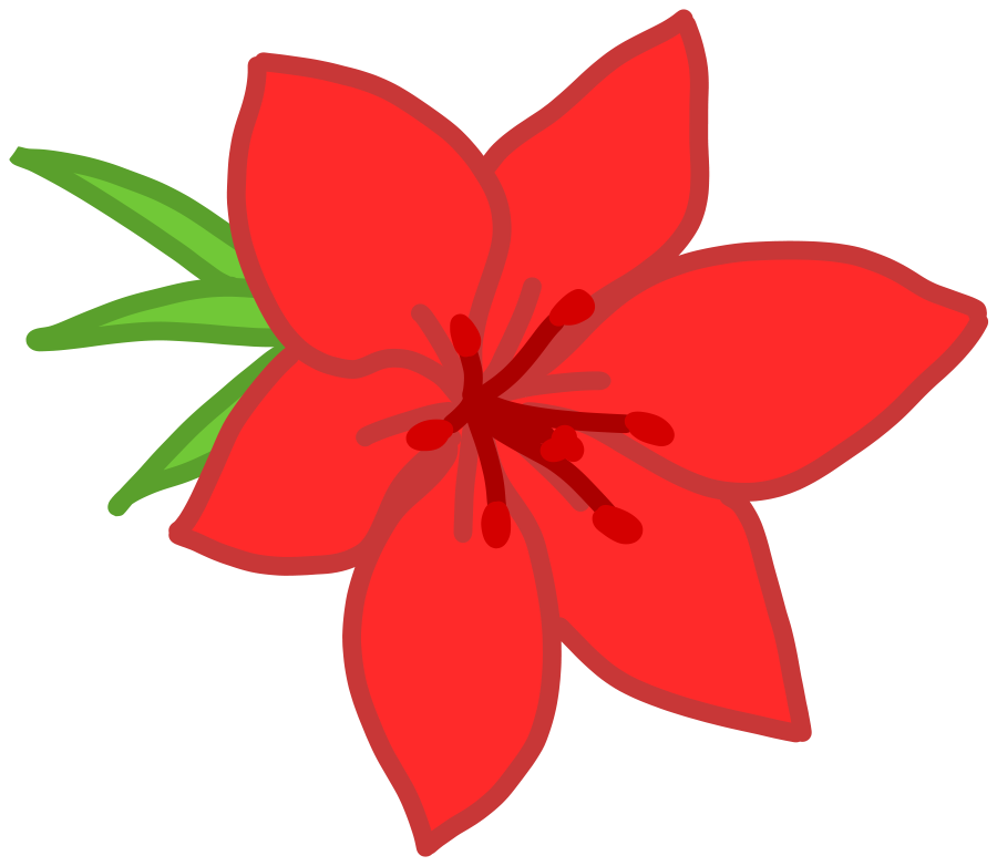 Clip art red flowers.