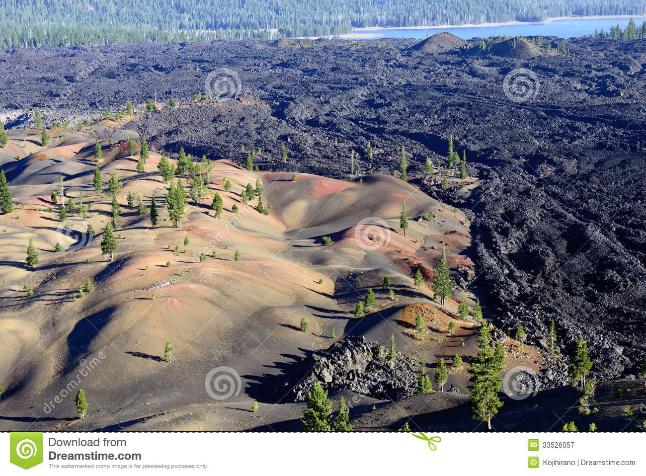 Painted Dunes In Lassen Volcanic National Park Royalty Free Stock.