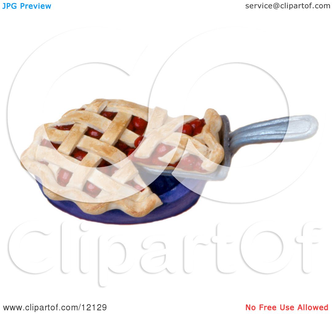 Clay Sculpture Clipart Cherry Pie With Latticework Crust.