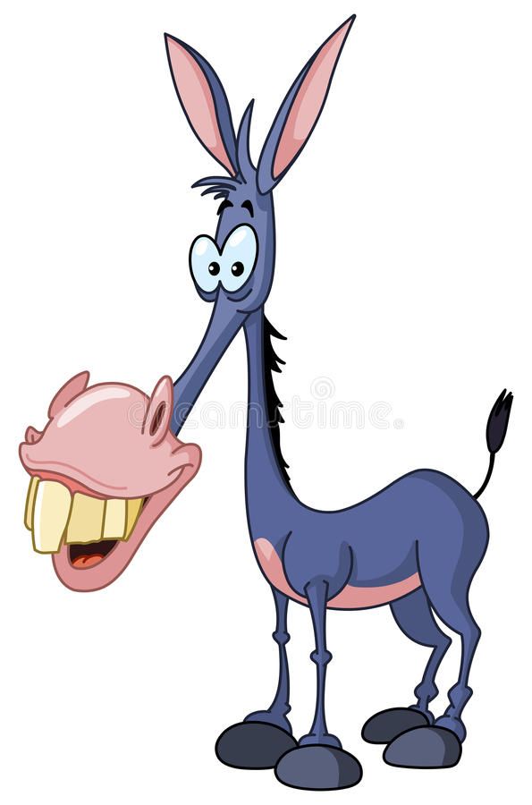 Donkey. Illustration of a smiling donkey , #affiliate.