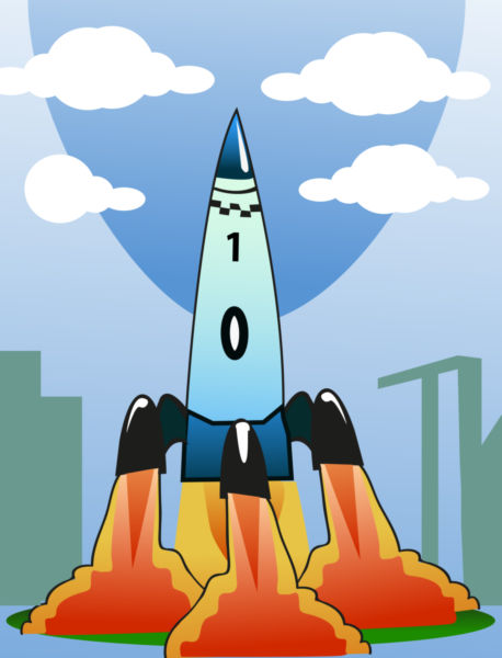 Rocket launch clipart.