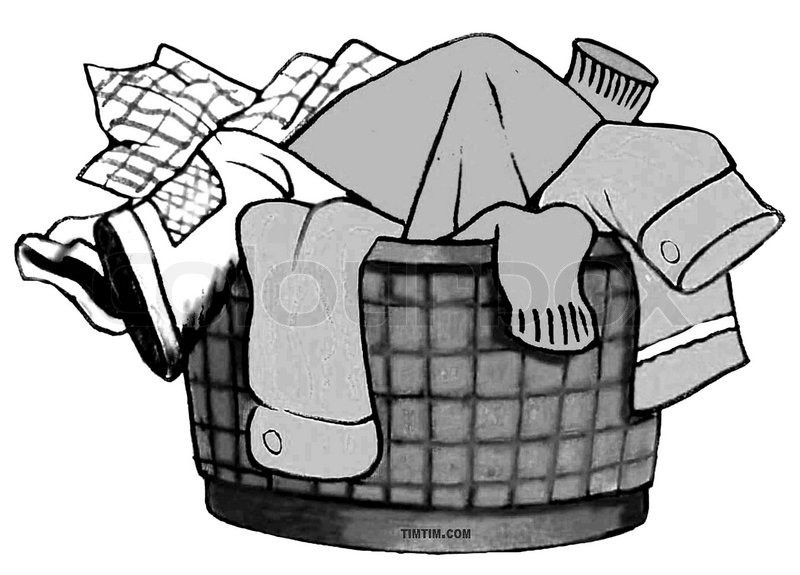 Laundry Clipart Black And White.