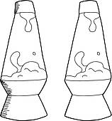 Clipart of Outlined Lava Lamp k21616401.