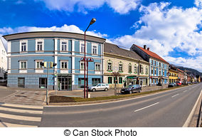 Stock Photography of Bad sankt Leonhard colorful streetscape.
