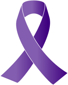 Purple Awareness Ribbon clip art.