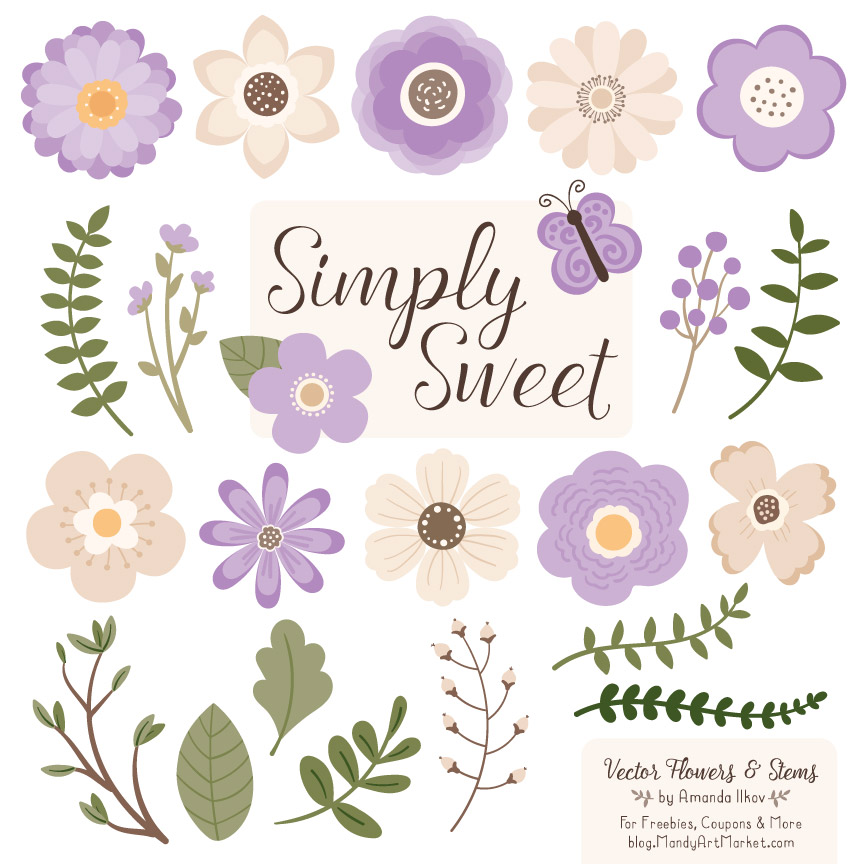 Lavender Flower Clipart.