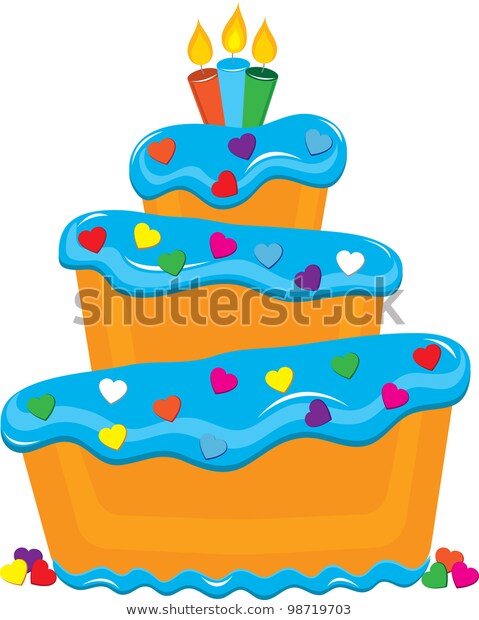 Clip Art Illustration Fancy Layer Cake Stock Illustration.