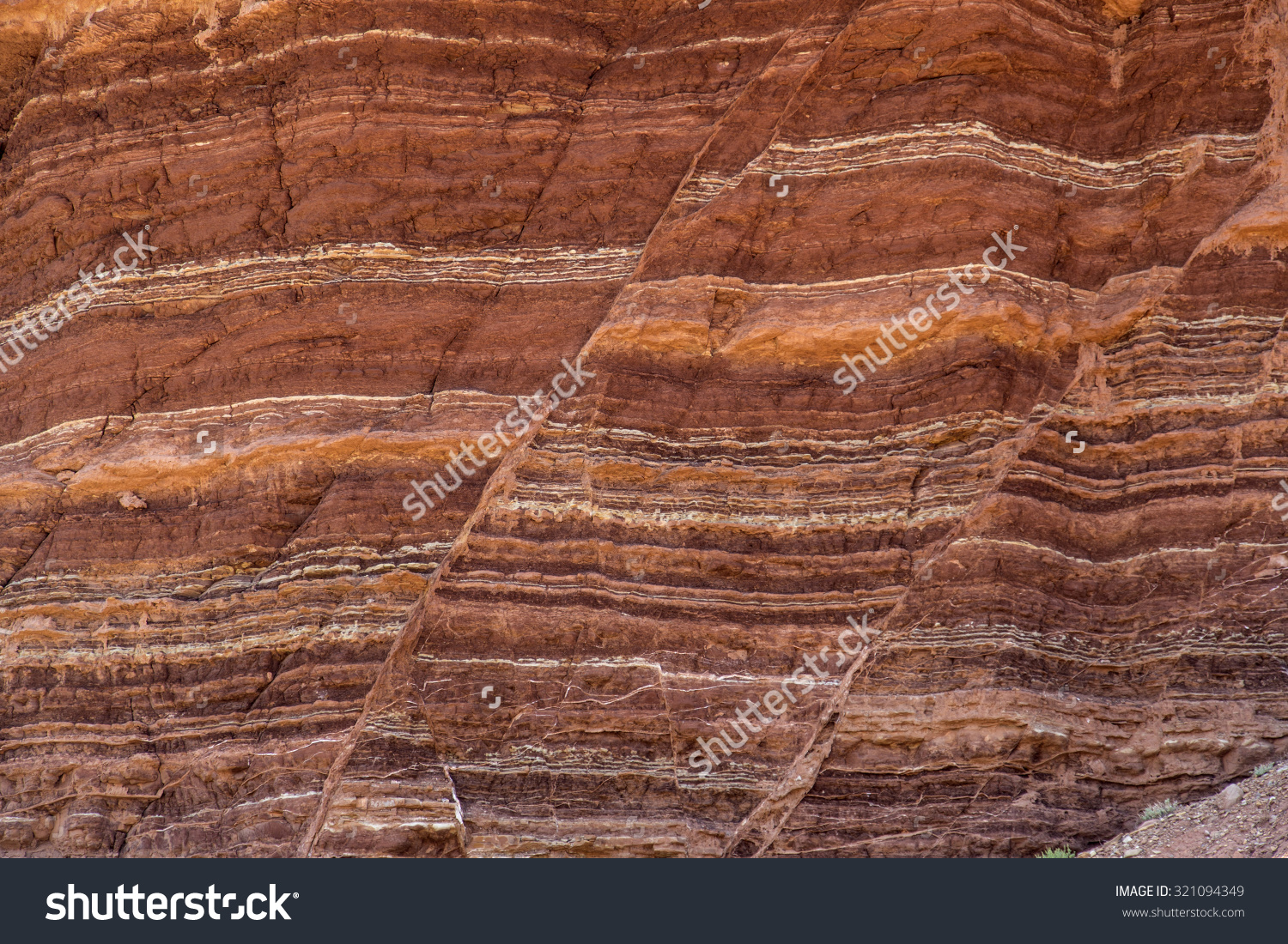 Fault Lines Colorful Layers Sandstone Useful Stock Photo 321094349.