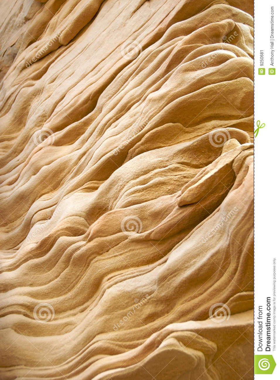 Undulating Sandstone Rock Layers Stock Image.