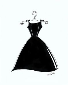 Little Black Dress On Hanger Clipart.