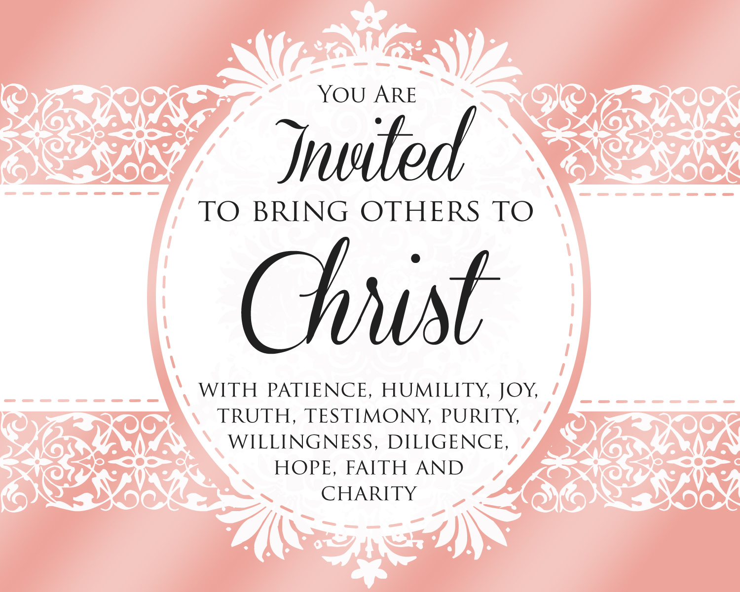 How can I invite others to come unto Christ? LDS YW December Come.