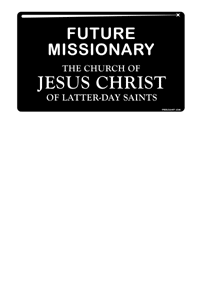 Free LDS Future Missionary Nametag Clipart.