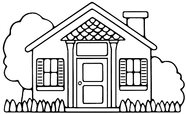 Lds House Black And White Clipart.
