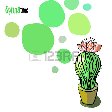 492 Blooming Cactus Stock Vector Illustration And Royalty Free.