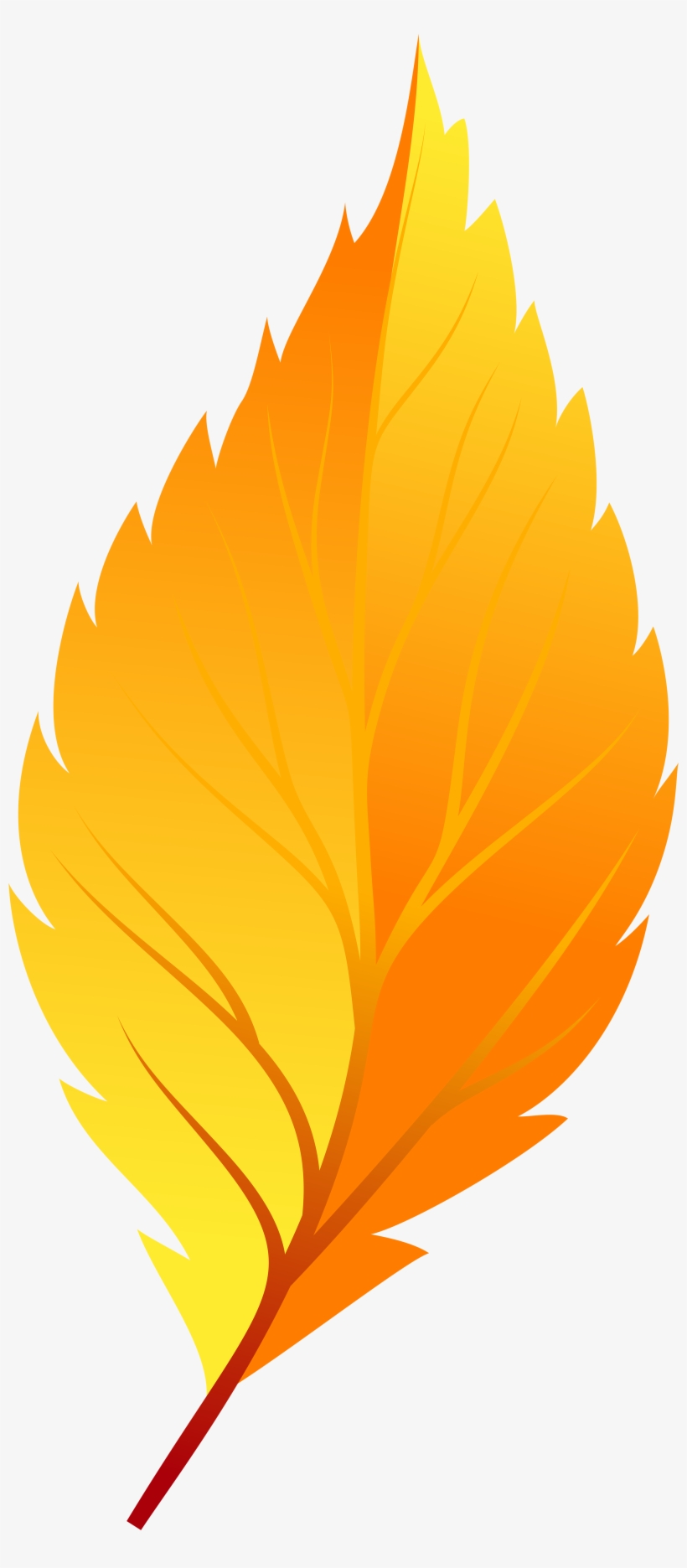 Yellow Autumn Leaf Png Clip Art.