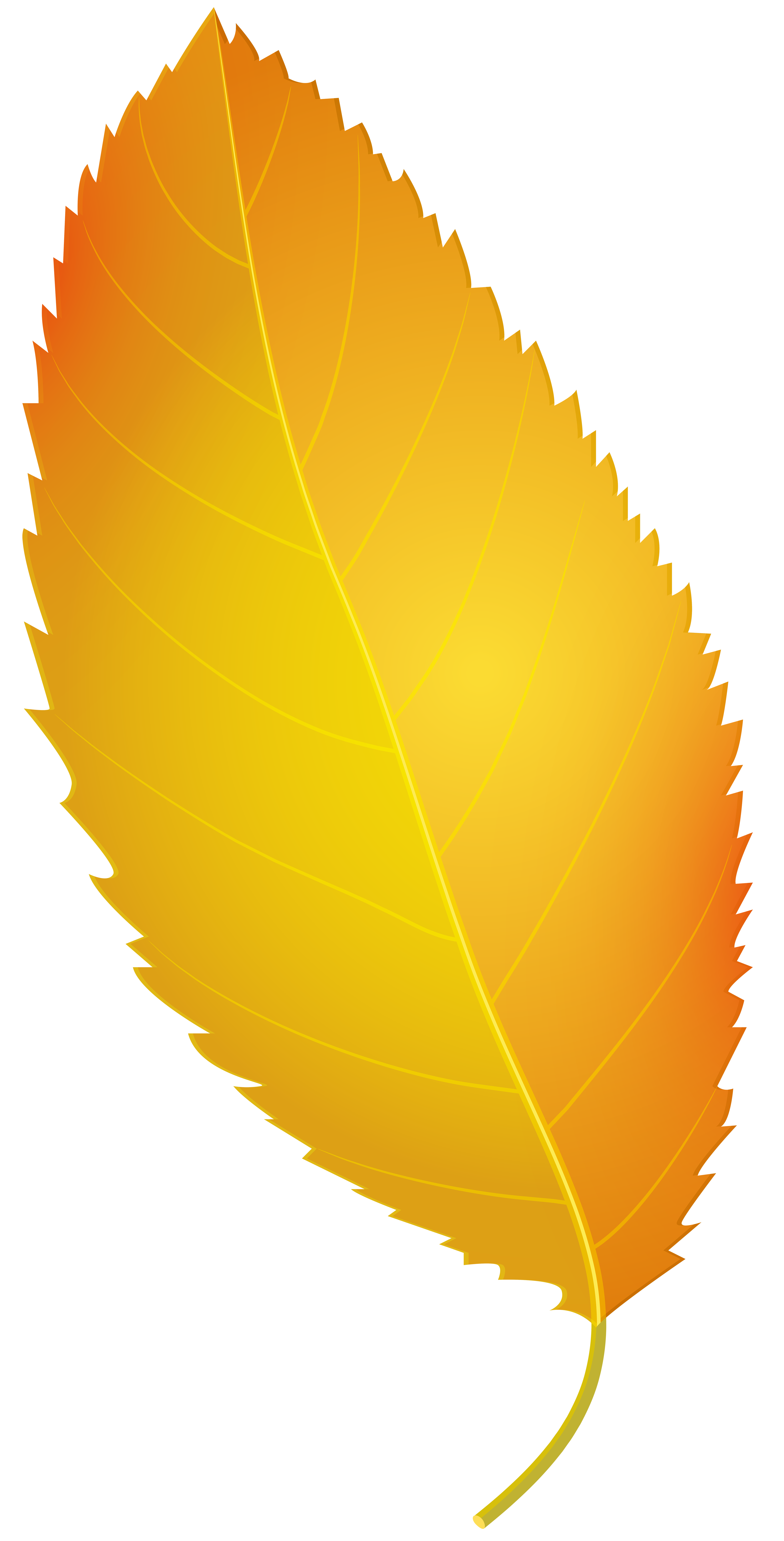 Yellow Autumn Leaf PNG Clip Art.