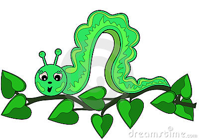 Green worm clipart.