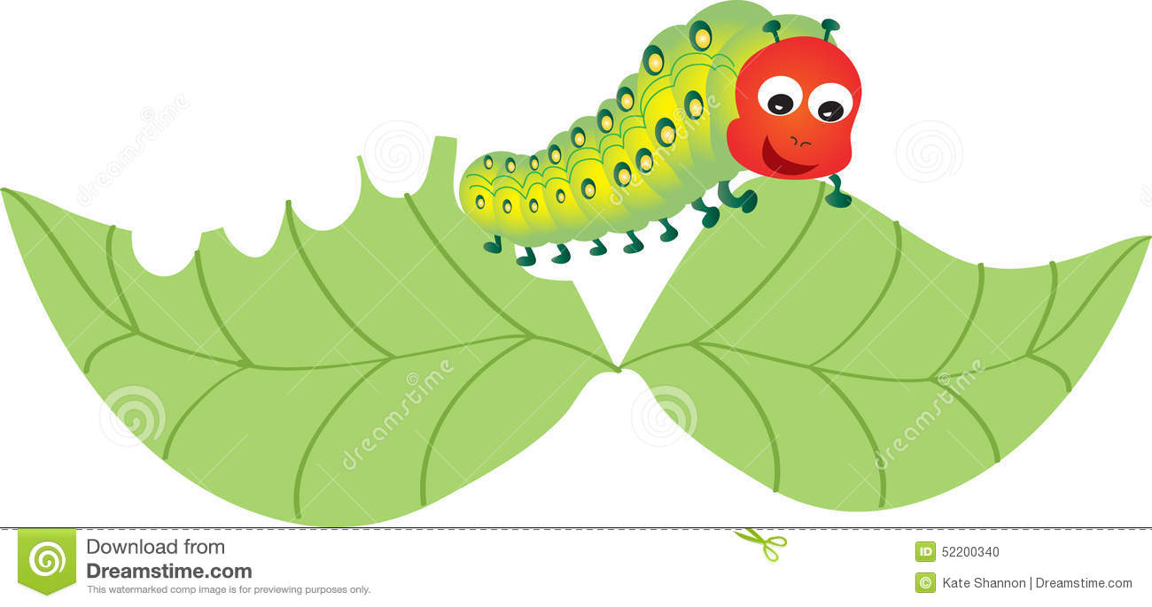 Caterpillar Cartoon Eating Leaf Stock Illustrations. Caterpillar Cartoon Eating Leaf Stock Illustrations.